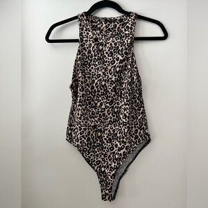 Zara Leopard Print Top Bodysuit